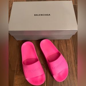 Balenciaga WOMEN'S CHUNKY SLIDE SANDAL IN FLUO PINK